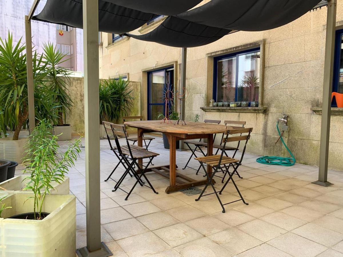 Impresionante Piso En El Centro De Pontevedra Con Terraza Y Parking Apartman Kültér fotó